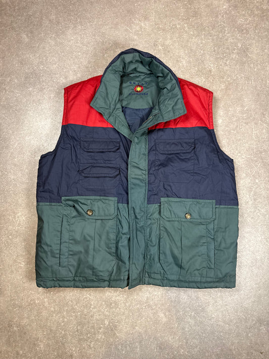 Vintage G.R.E.A.T. Outdoors Utility Weste XXL 90s Colorblock