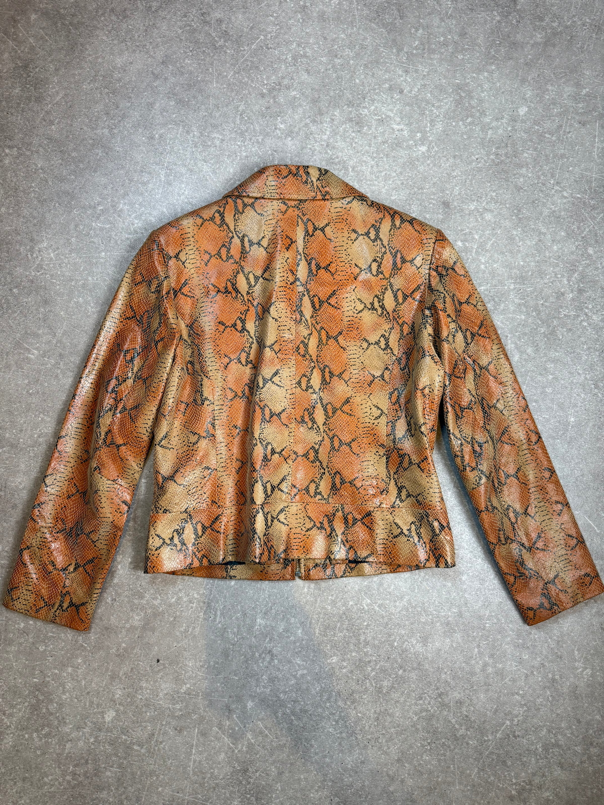Vintage Schlangenleder Jacke Gr. 38 Snake Skin Lederjacke
