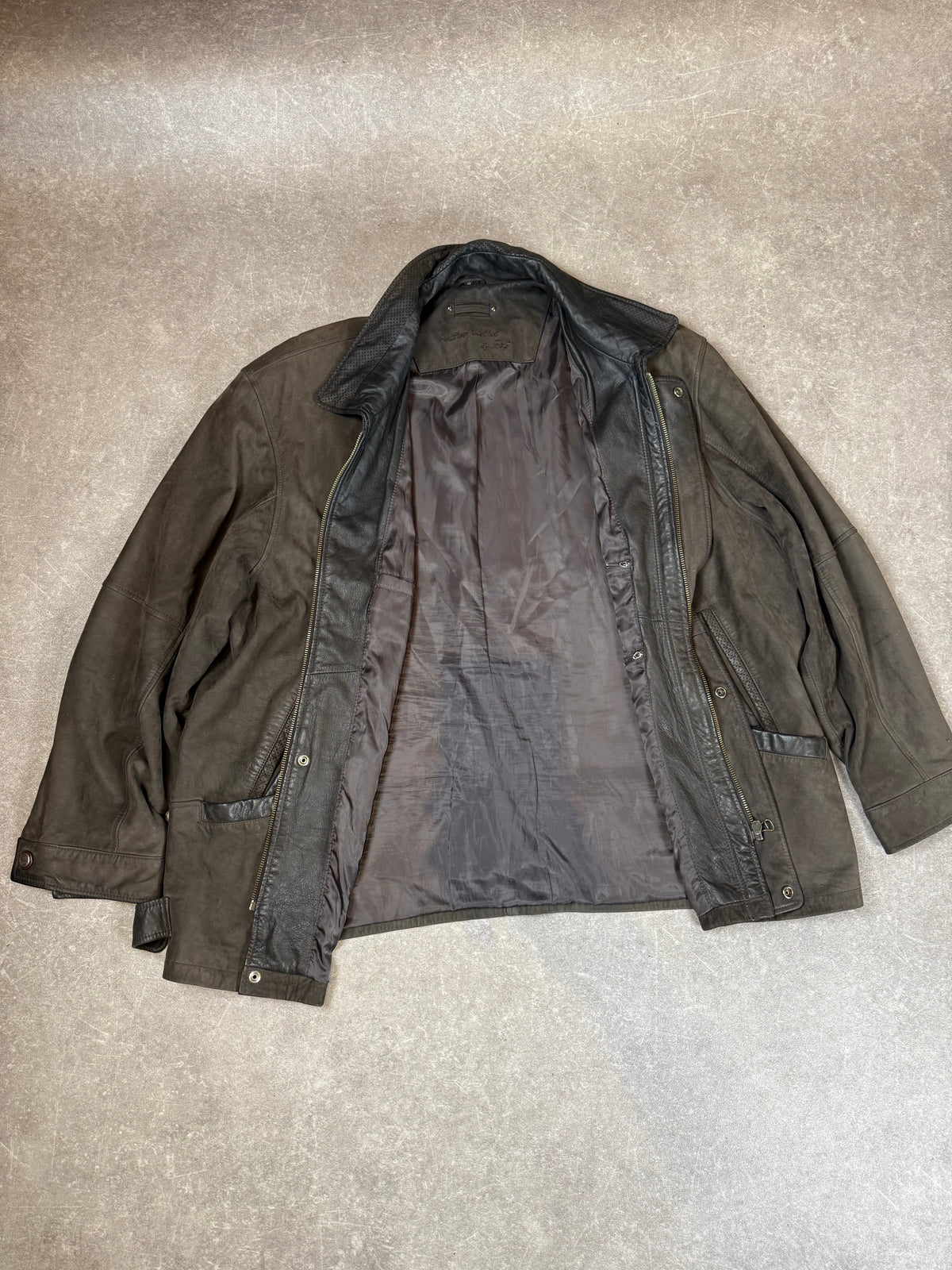 Leather Deluxe by P&G Herren Lederjacke Gr. 30 – Echtleder Braun Vintage
