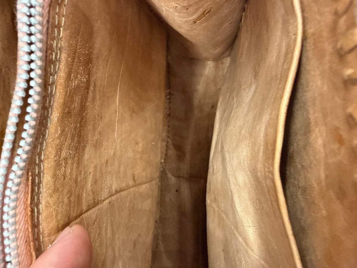 Vintage Krokodilleder Schultertasche Braun – Handgefertigte Exotic Leather Bag
