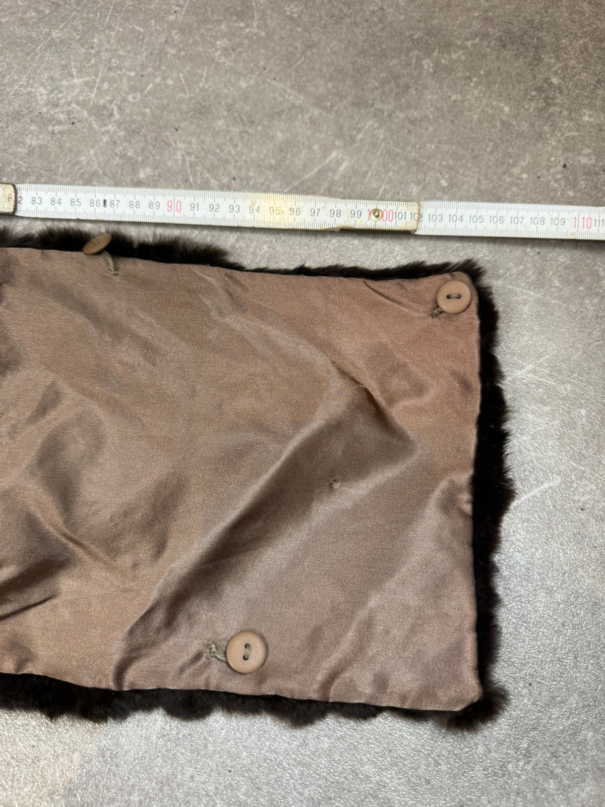 Vintage Echtpelz Kapuzenstola Gr. 38 Dunkelbraun Pelz Stola Schal Cape Kapuze