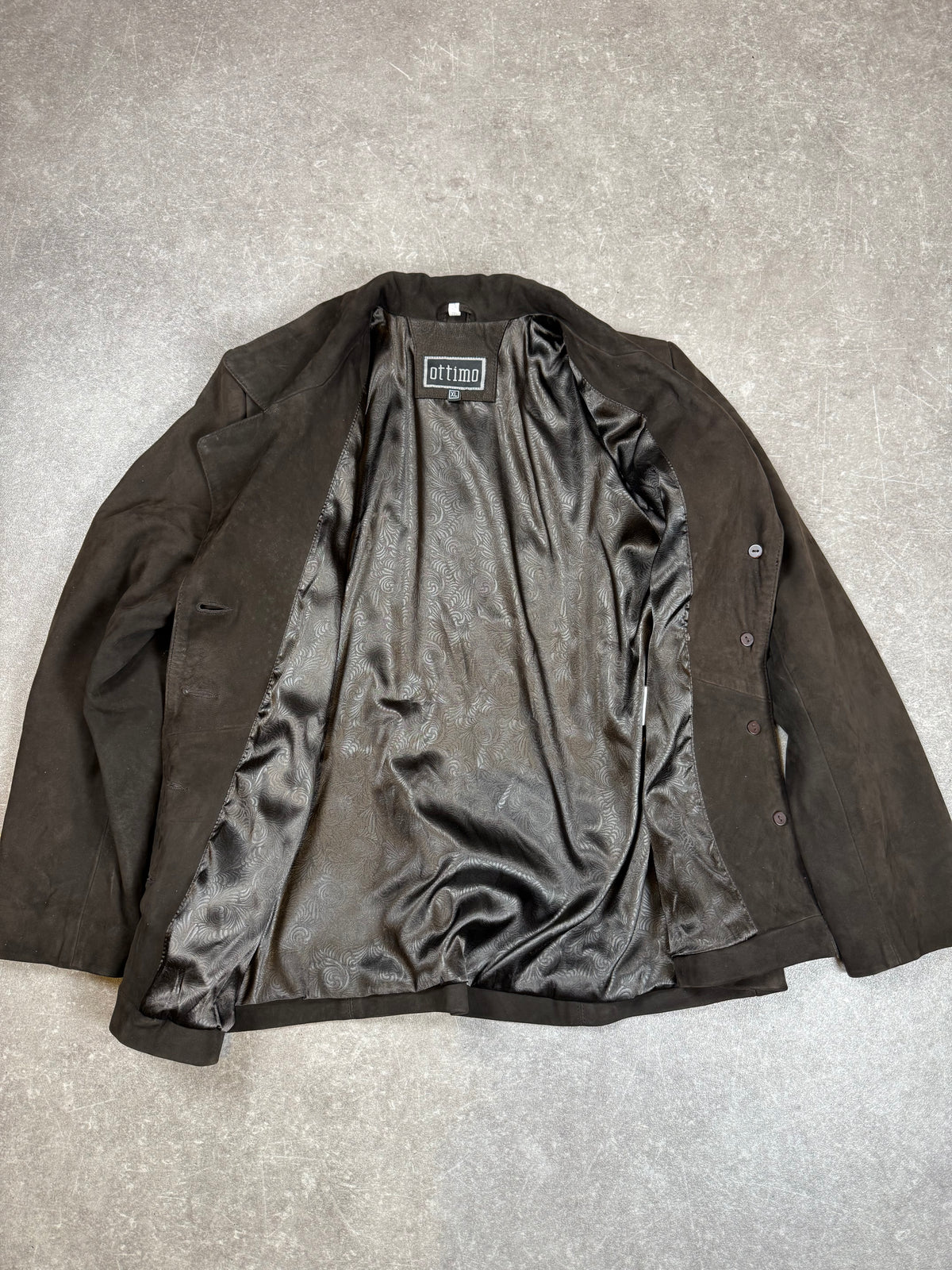 Ottimo Damen Lederblazer XL – Echtes Lammleder Braun Vintage