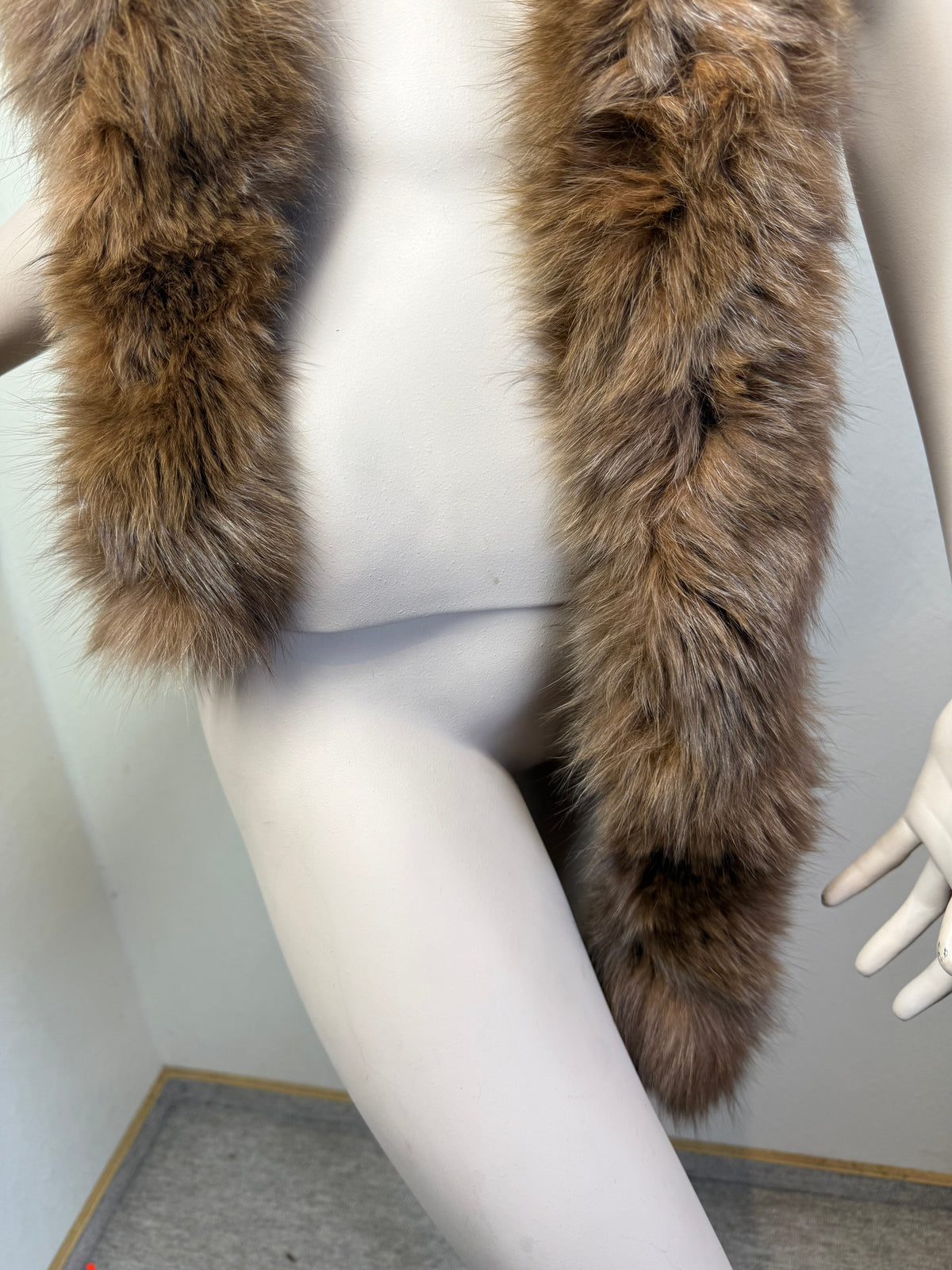 Vintage Rotfuchs Pelzschal Echtpelz Fuchs Schal Pelzkragen Braun Damen Winter Stola 180 cm