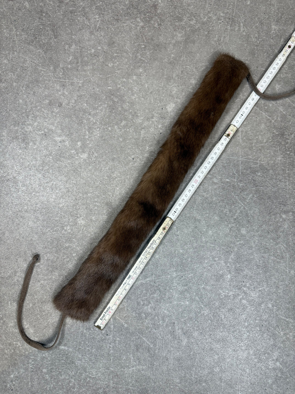 Vintage Nerz Pelzkragen Braun Echtfell Mink Fellkragen Stola Schleife Damen 60er