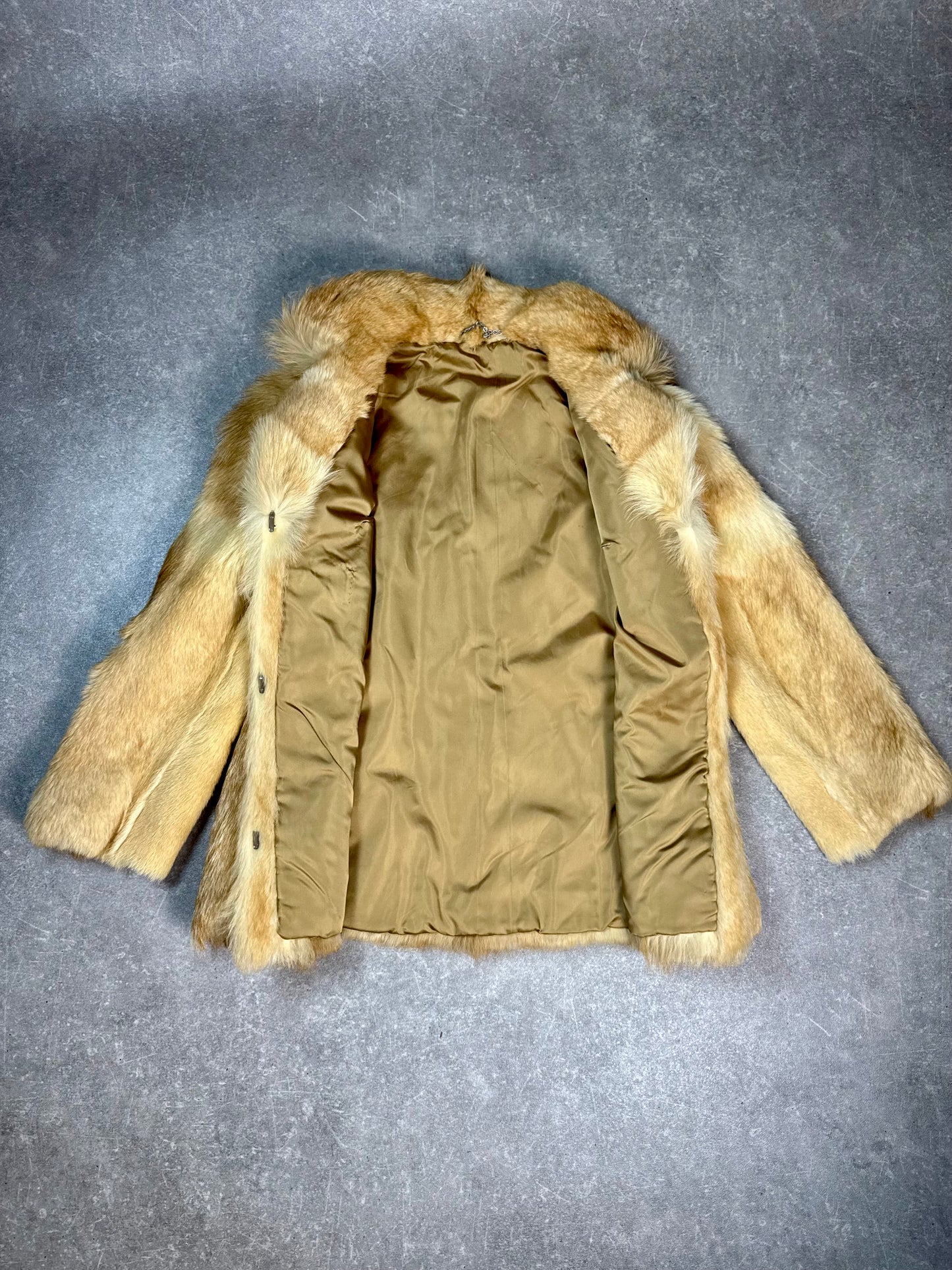 Vintage Rotfuchs Pelzjacke Echtpelz Damen Natur Braun Fox Fur Jacket Gr. S/M
