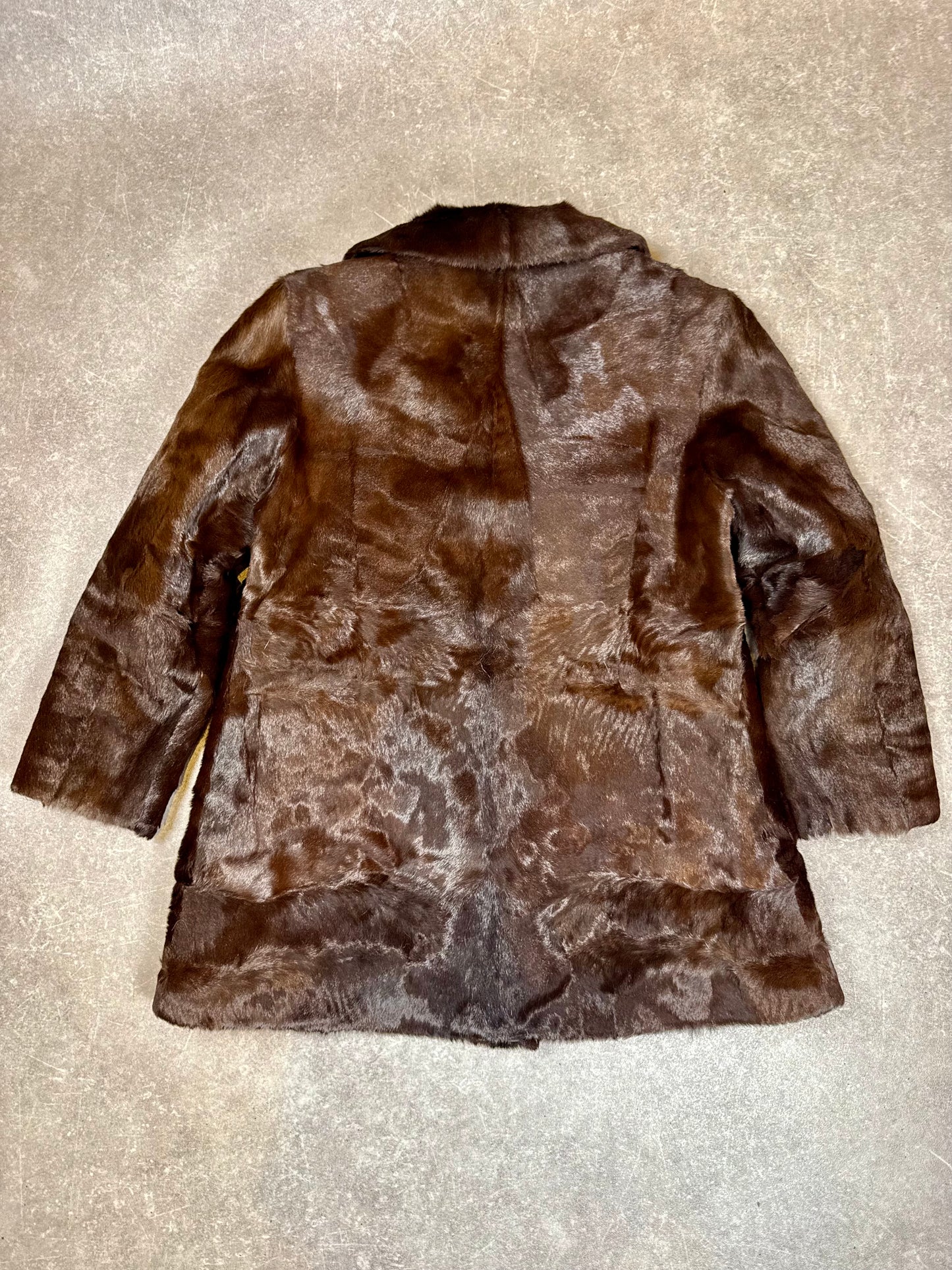 Edler Biber Pelzmantel Echtpelz Braun Sheared Beaver Vintage Damen Gr. M Pelz Moden Loos