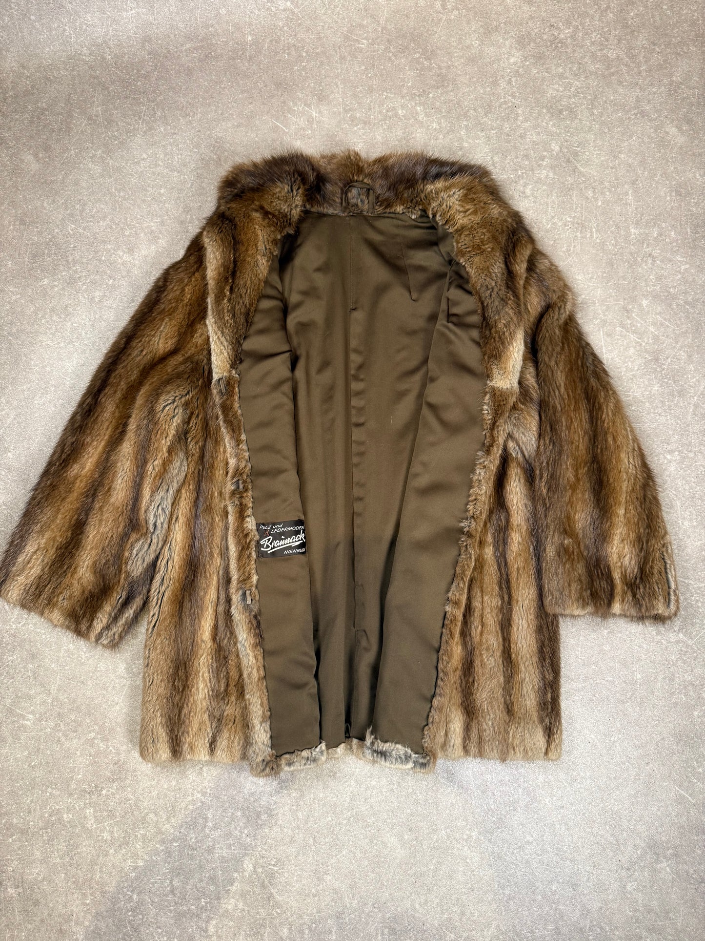 Echter Steinmarder Pelzmantel Vintage Braun Damen Gr. M Echtpelz Brümack Nienburg