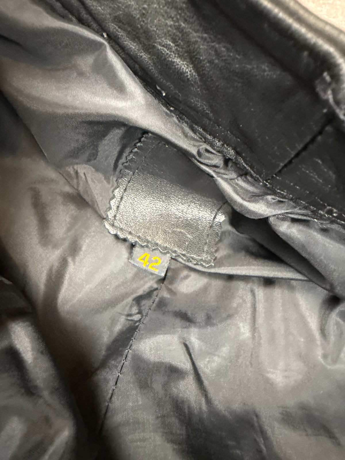 Vintage Lederhose Schwarz Gr. 42 – Echtleder Biker Schnürhose