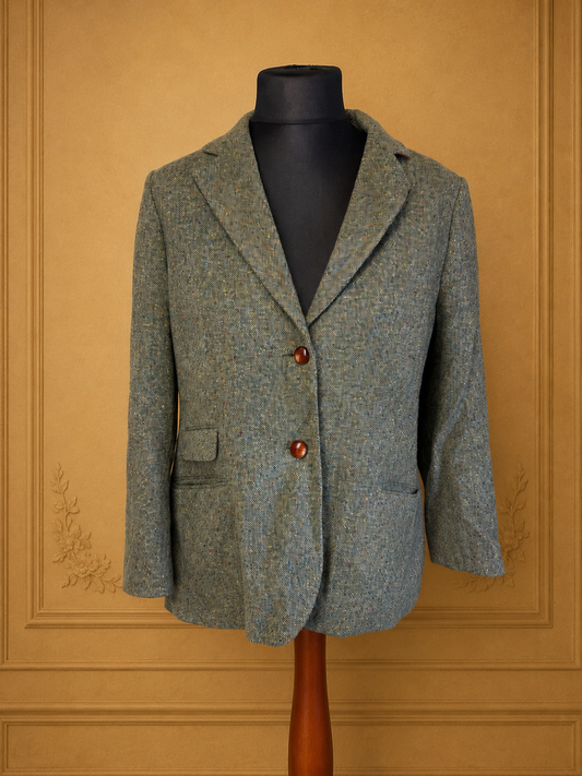 Vintage Charles Robertson Harris Tweed Blazer Gr. 44 – 100% Schurwolle Irland
