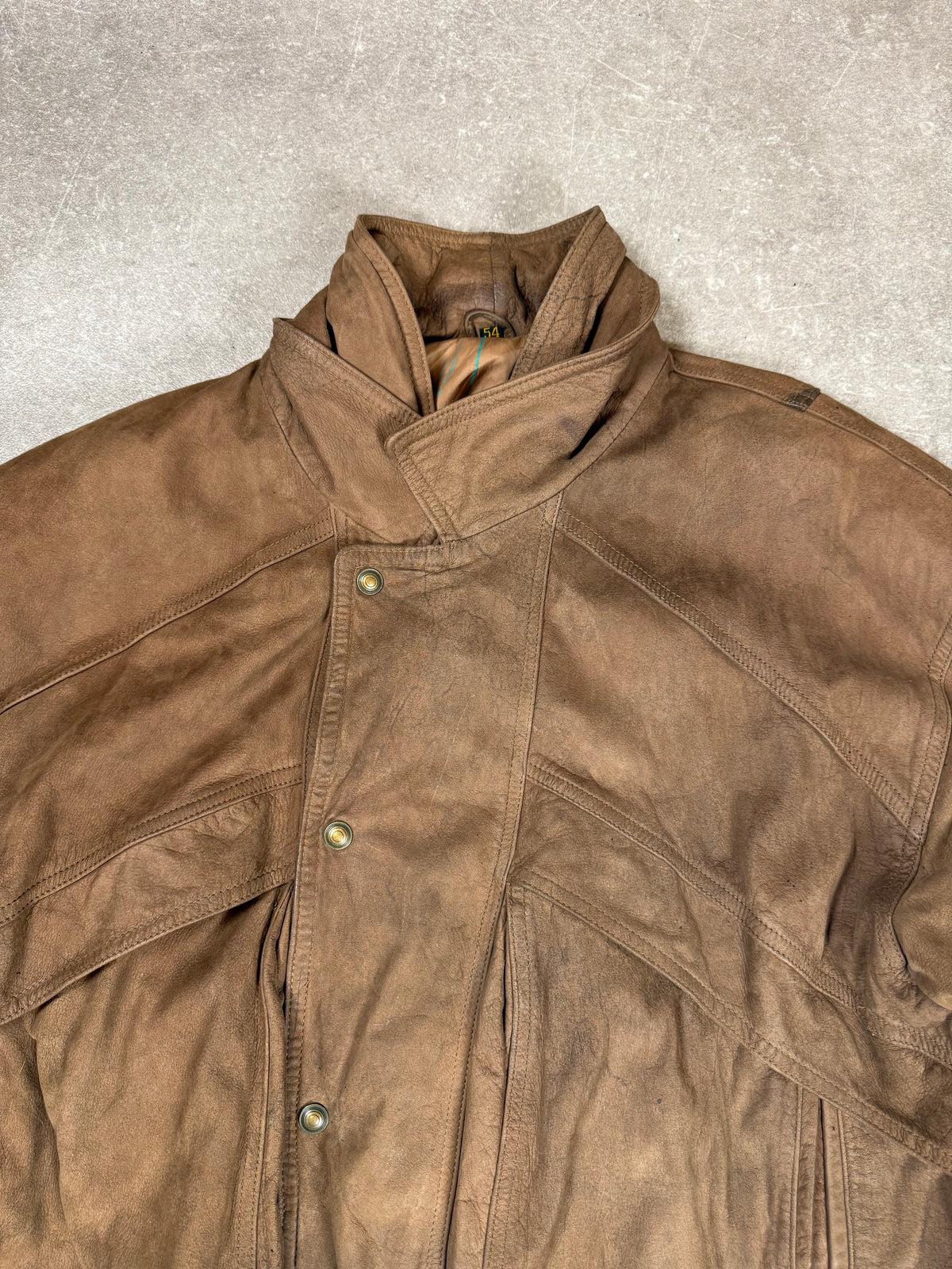Vintage Lederjacke Herren Gr. 54 Braun – 80er Jahre Bomberjacke