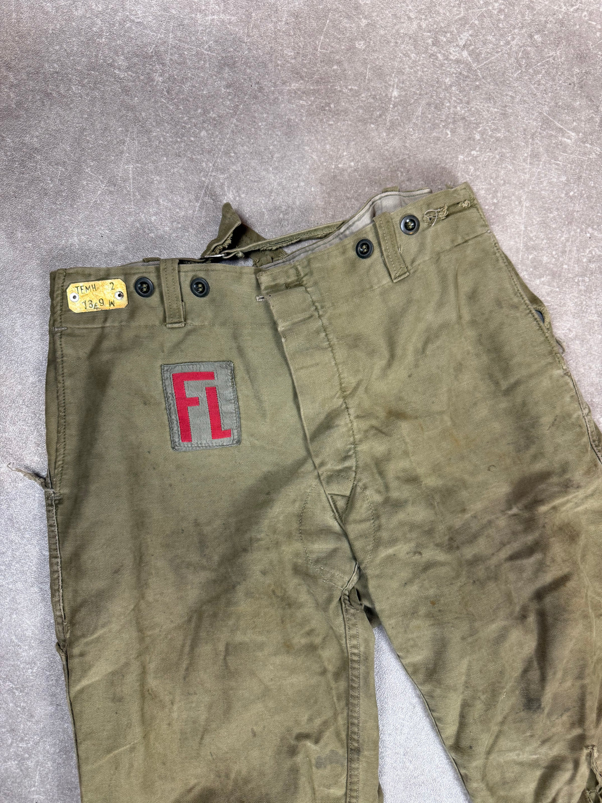 Vintage PROBAN Flammschutz Arbeitshose Oliv – Industrie Feuerwehr Workwear