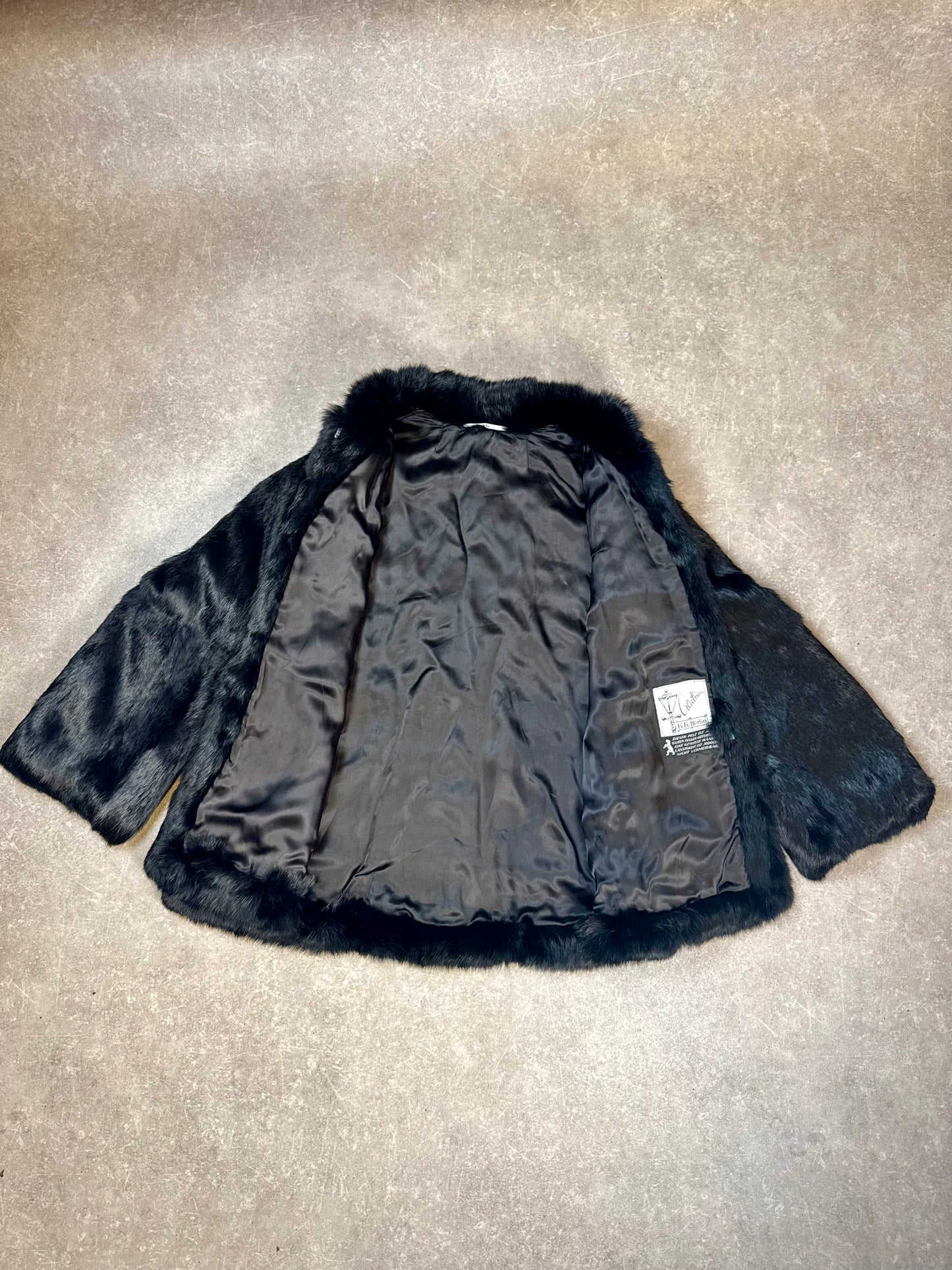 Vintage Nerzjacke Schwarz – Echter Nerz Pelzjacke K.H. Berlin Damen Klassisch Größe M