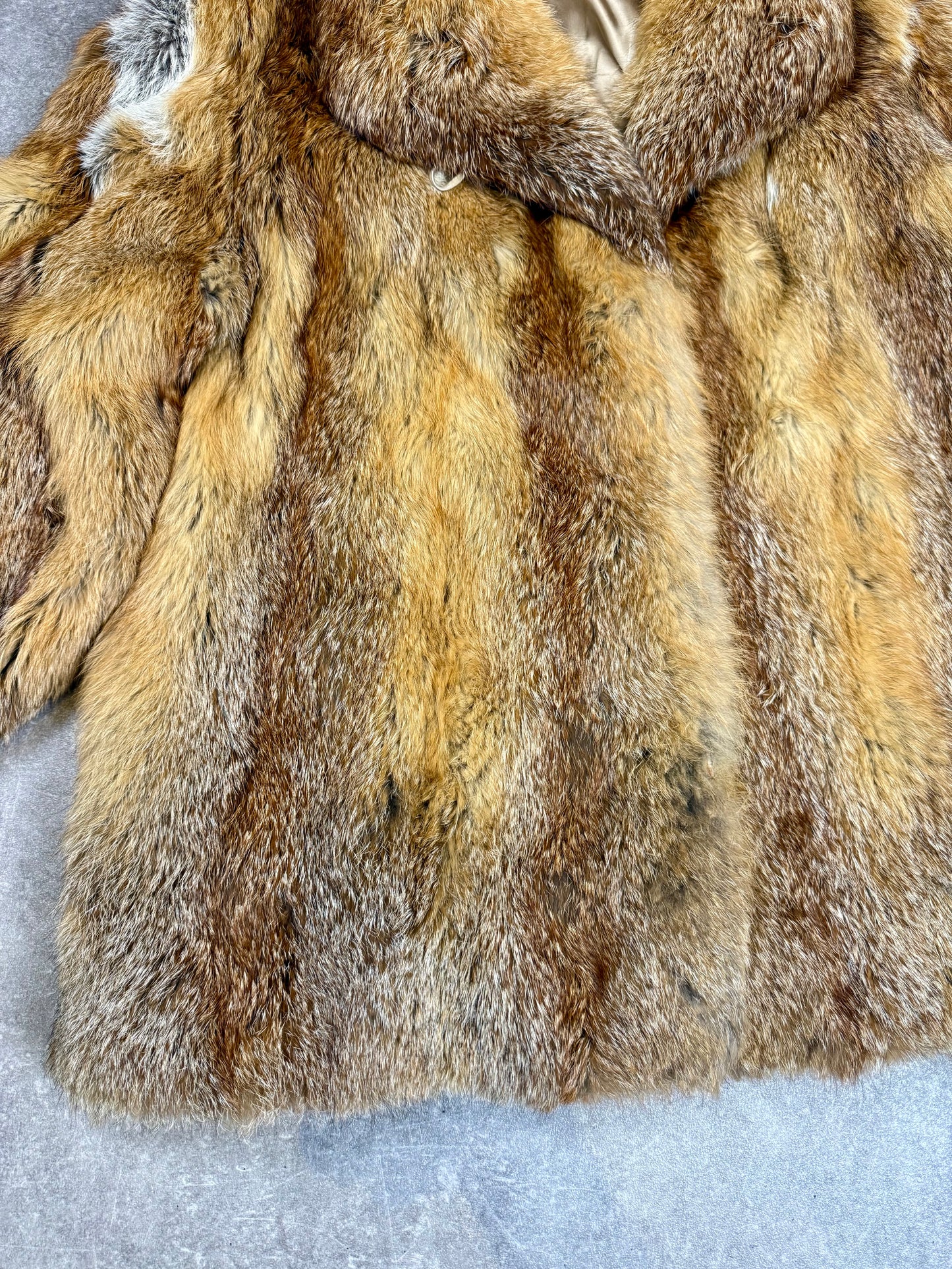 Vintage Rotfuchs Pelzmantel Red Fox Exclusive Echtfell Damen Gr. XL 44/46 Fuchs