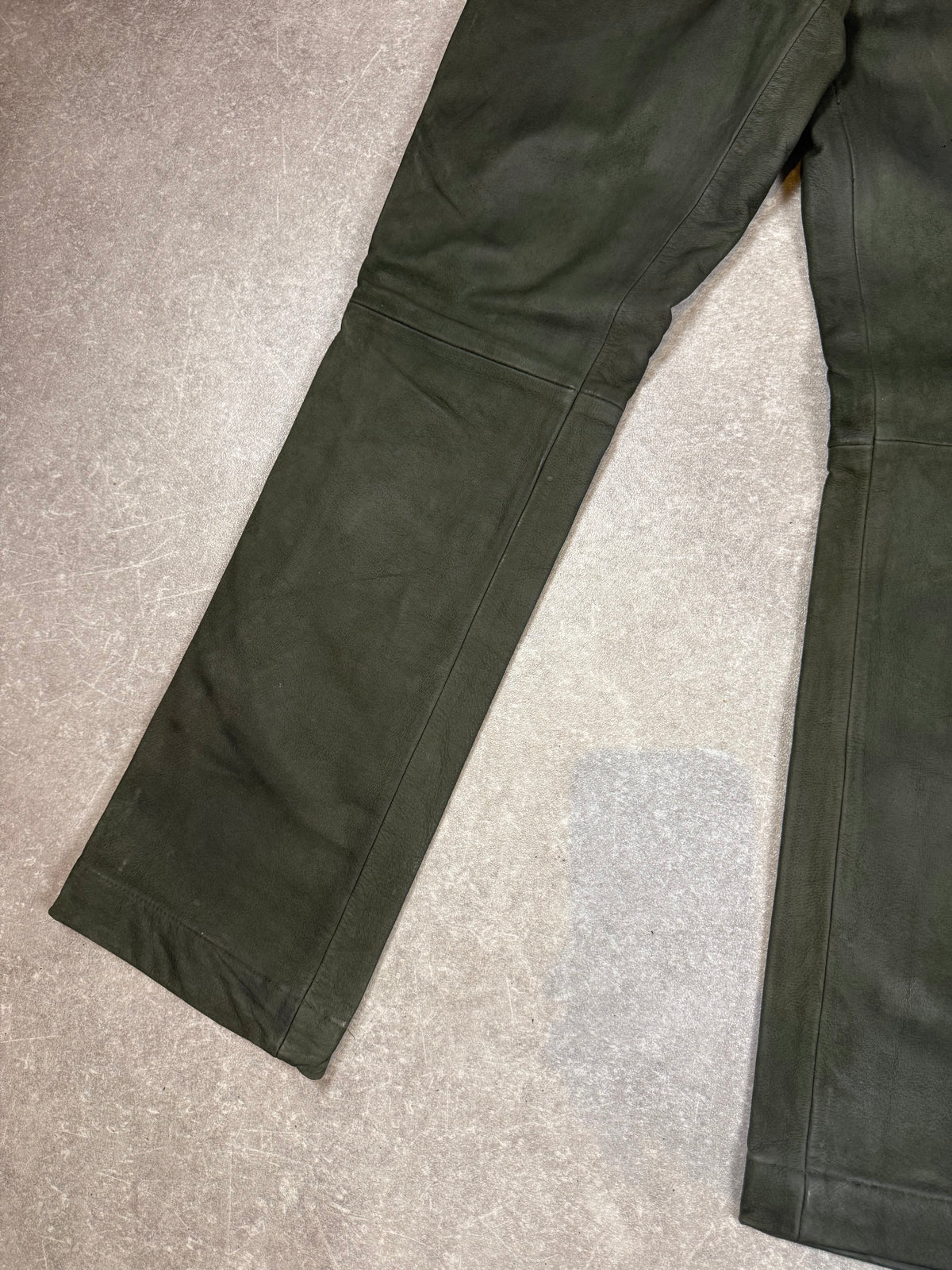 PARFORCE Damen Lederhose Gr. 38 Dunkelgrün Vintage Echtleder