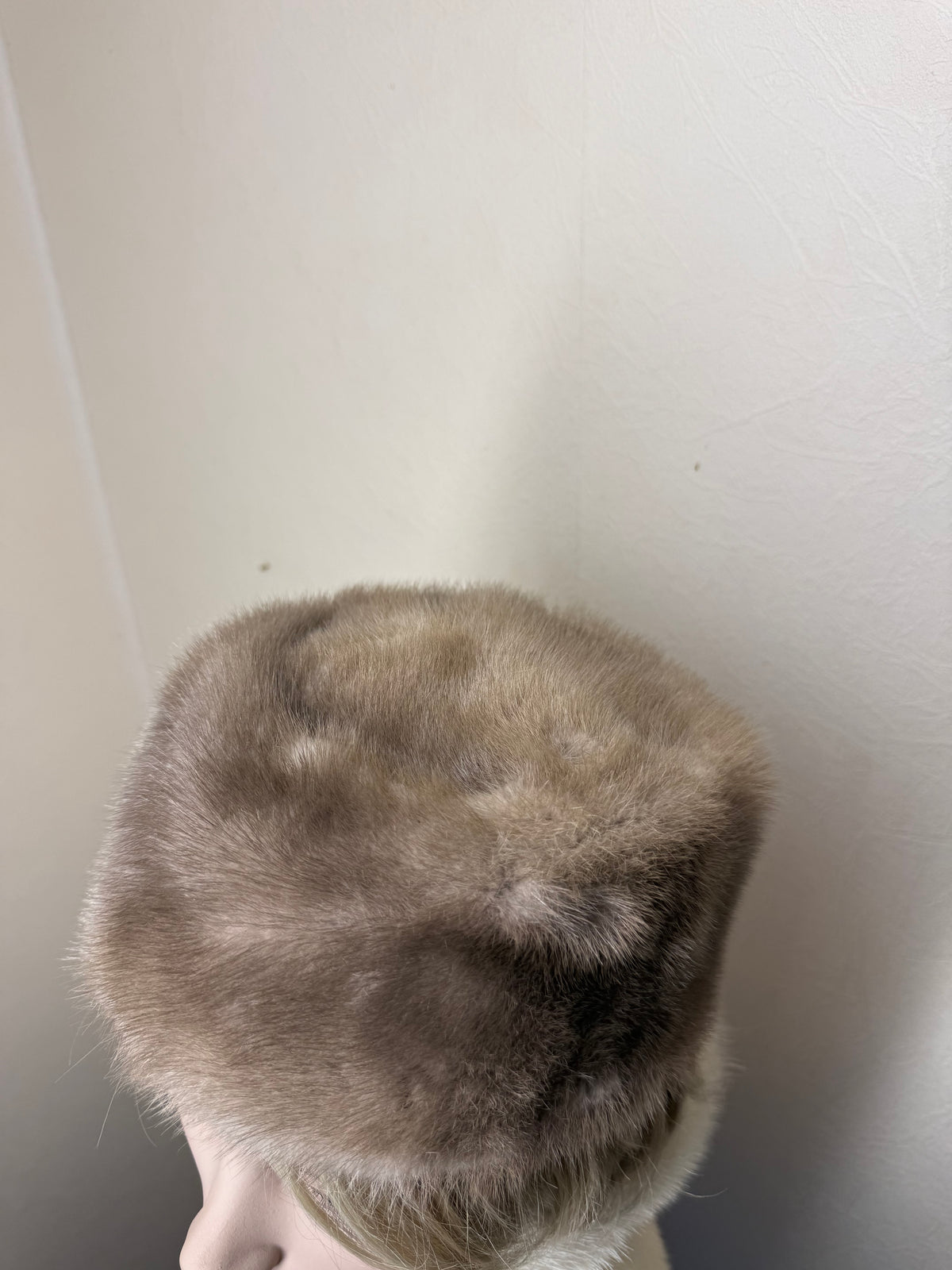 Vintage Nerz Pelzmütze Echtpelz Hellbraun Russische Wintermütze Damen Luxury Fur Hat