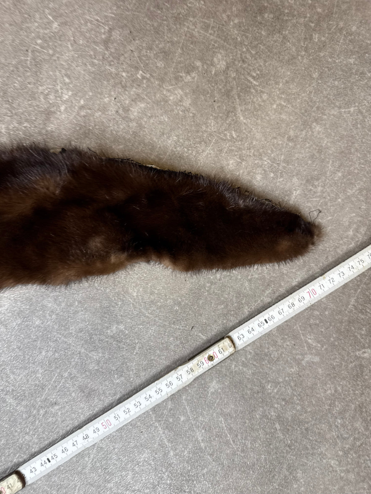 Vintage Nerz Pelzkragen Dunkelbraun Echtfell Mink Fellkragen Stola Damen 60er 70er