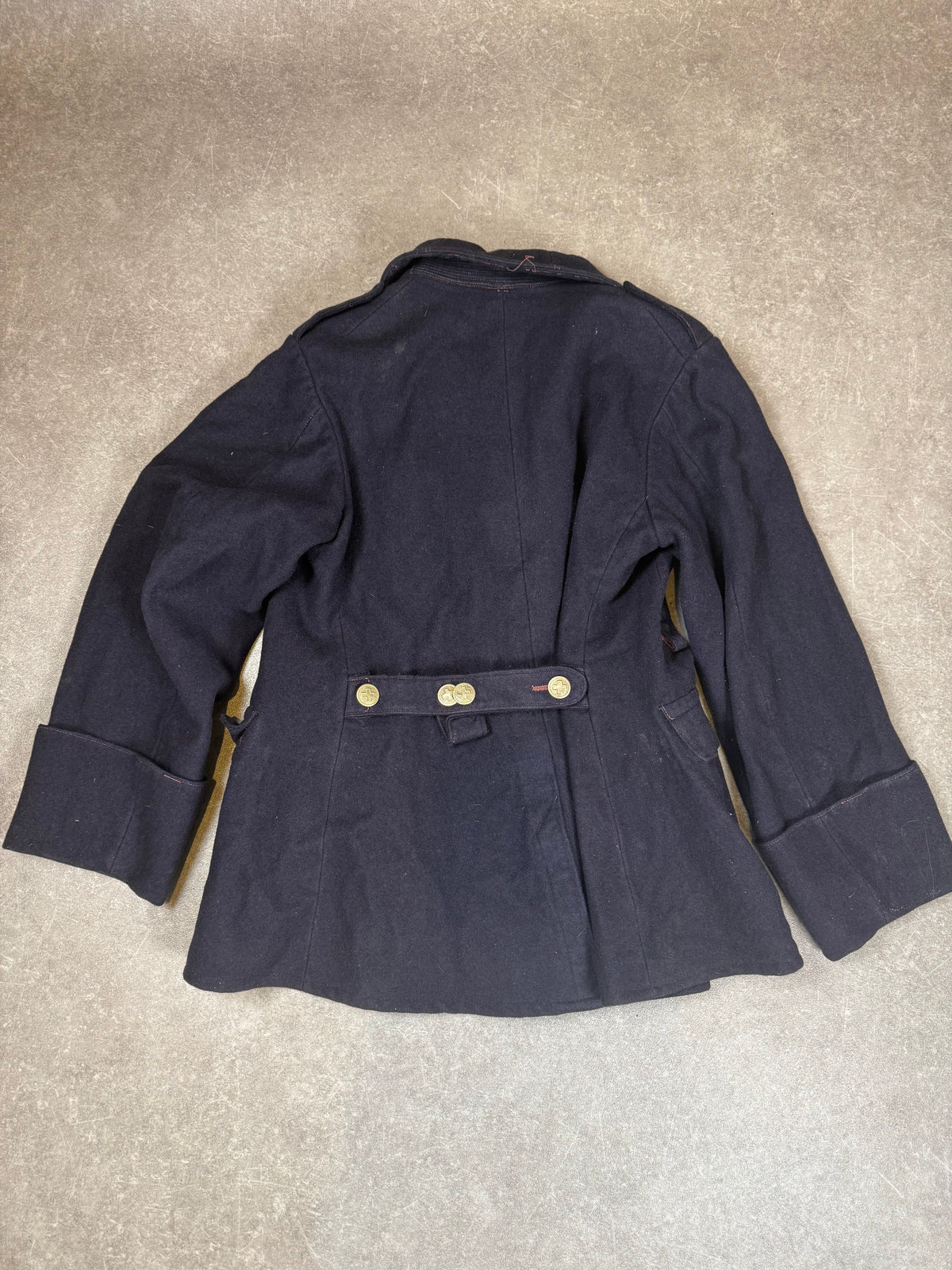 Vintage Schweizer Armee Uniformjacke Wolljacke Militär Dunkelblau Swiss Army