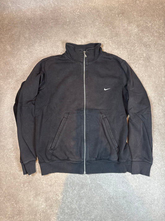 Nike Vintage Y2K Sweatjacke Gr. L Schwarz Full Zip Track Jacket Swoosh