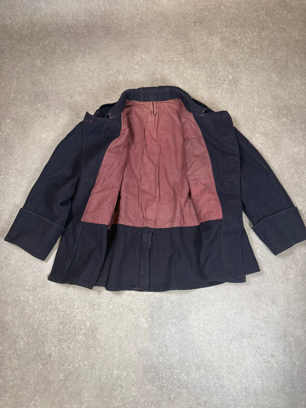 Vintage Schweizer Armee Uniformjacke Wolljacke Militär Dunkelblau Swiss Army