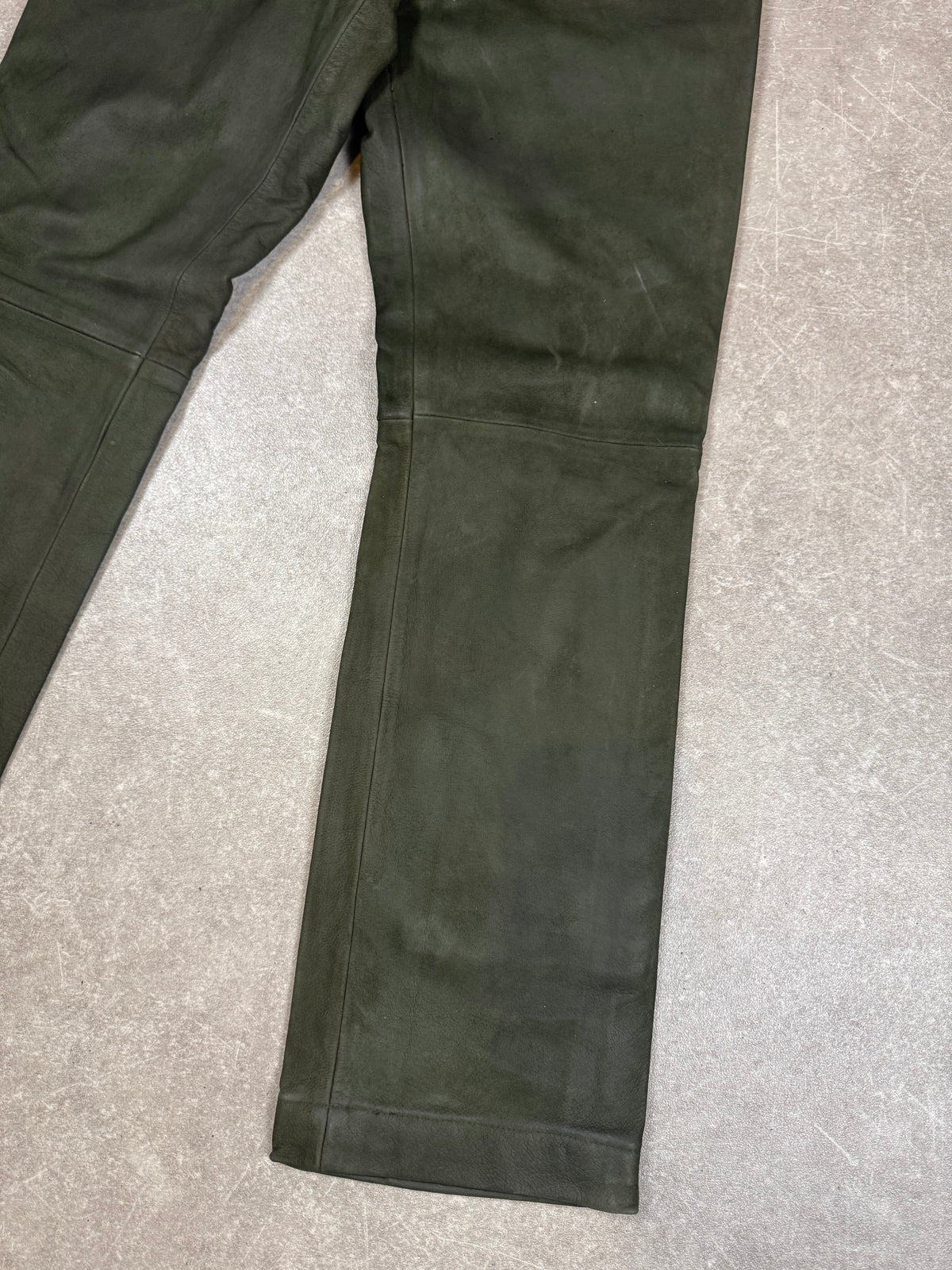 PARFORCE Damen Lederhose Gr. 38 Dunkelgrün Vintage Echtleder