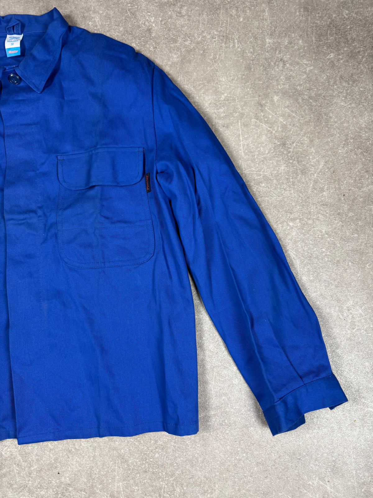 Vintage Pionier Arbeitsjacke Gr. 58 Blau 100% Baumwolle Workwear Chore Jacket