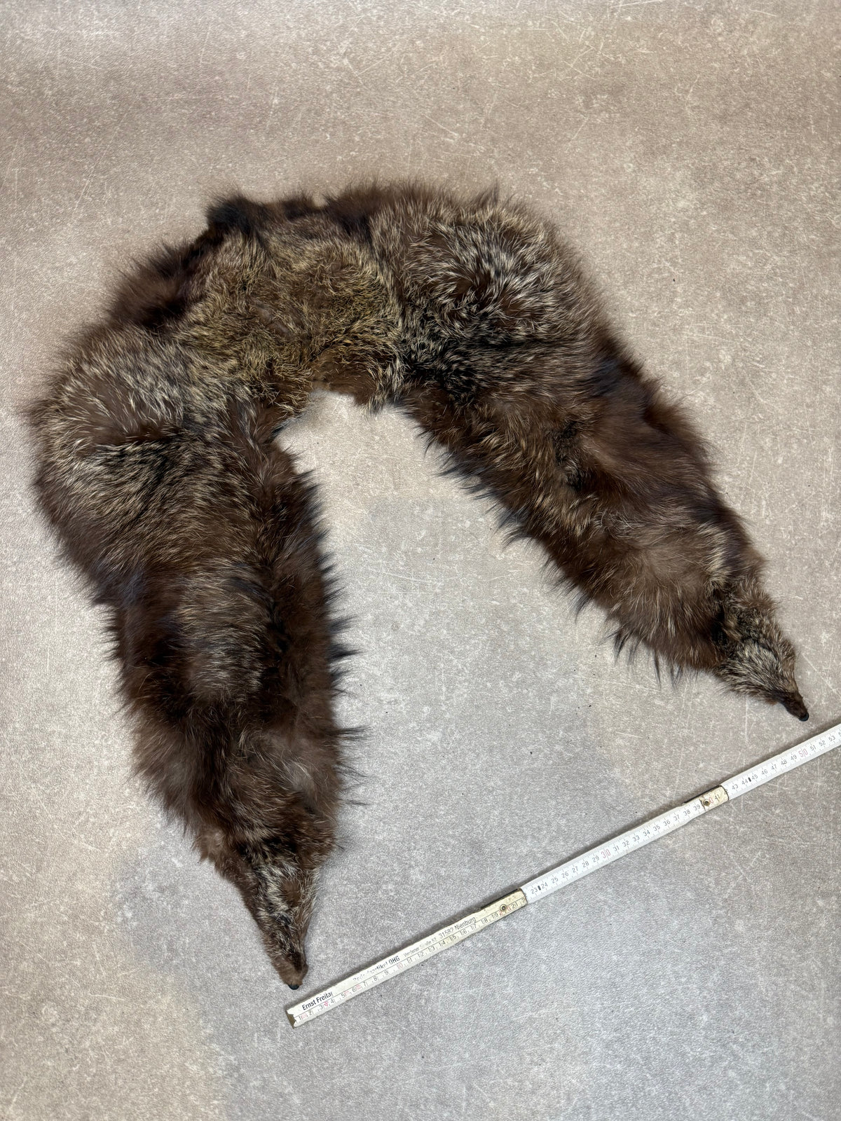 Vintage Fuchs Pelzstola Echtfell mit 2 Köpfen Fellkragen Pelzschal 60er Jahre