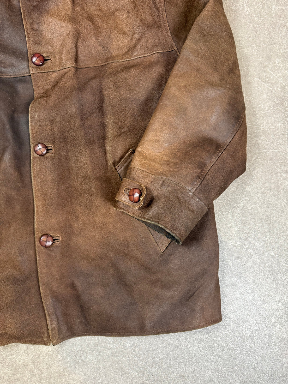Vintage Globe Trotter Lederjacke Braun Oversize Herren Echtleder