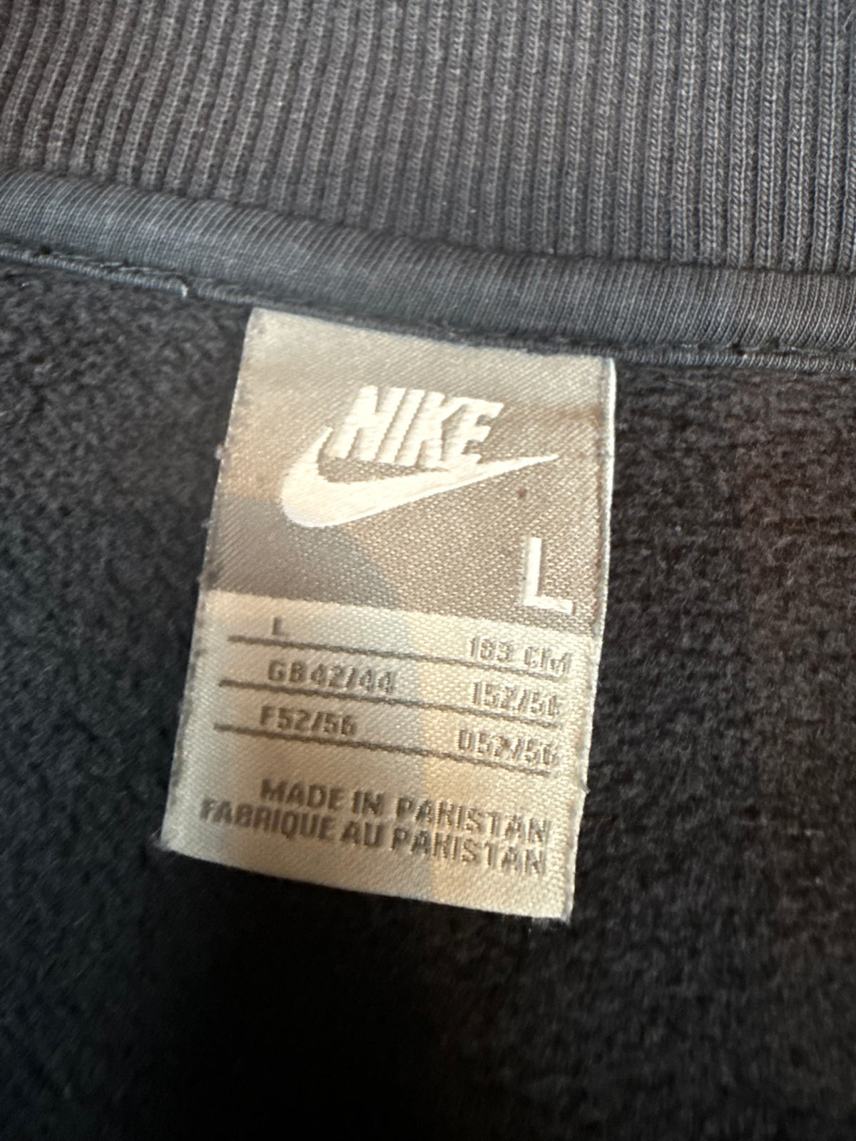 Nike Vintage Y2K Sweatjacke Gr. L Schwarz Full Zip Track Jacket Swoosh