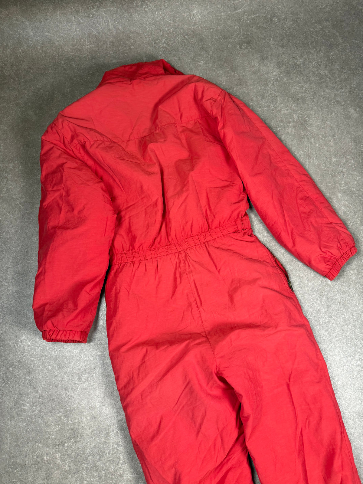 Vintage 80er 90er Ski Overall Rot Einteiler Skianzug Retro Snow Suit