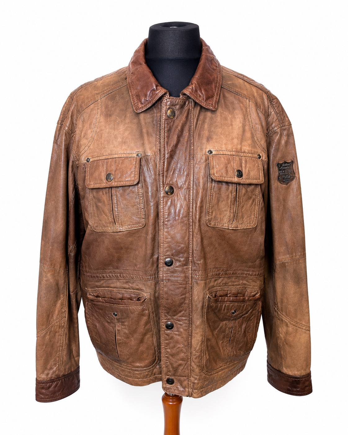 Engbers Lederjacke Herren Braun L Vintage Field Jacket Nappaleder Outdoor