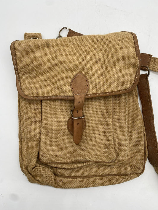 VINTAGE LEINEN UMHÄNGETASCHE SCHULTER-TASCHE ORIGINAL