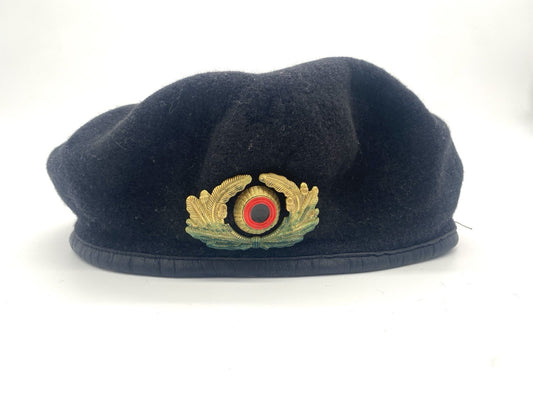 BARETT MIT KOKARDE BW BUNDESWEHR OFFIZIER MILITARIA