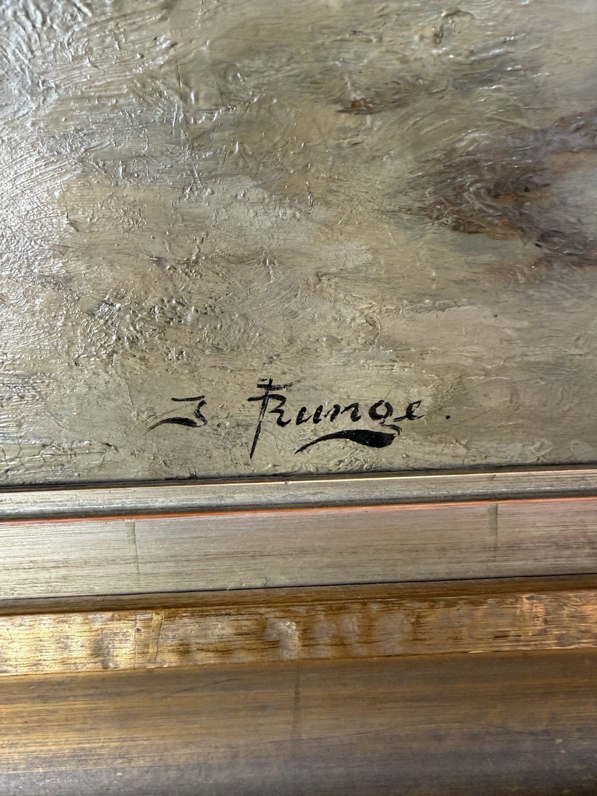 JULIUS RUNGE (1843-1922) ÖL-GEMÄLDE, LEINWAND FISCHER AN DER NORDSEEKÜSTE